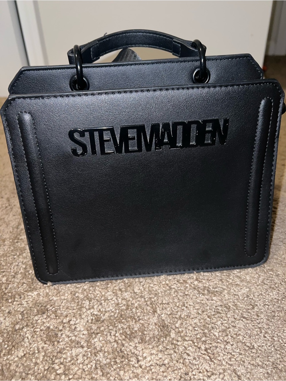 Steve Madden Black Crossbody Tote